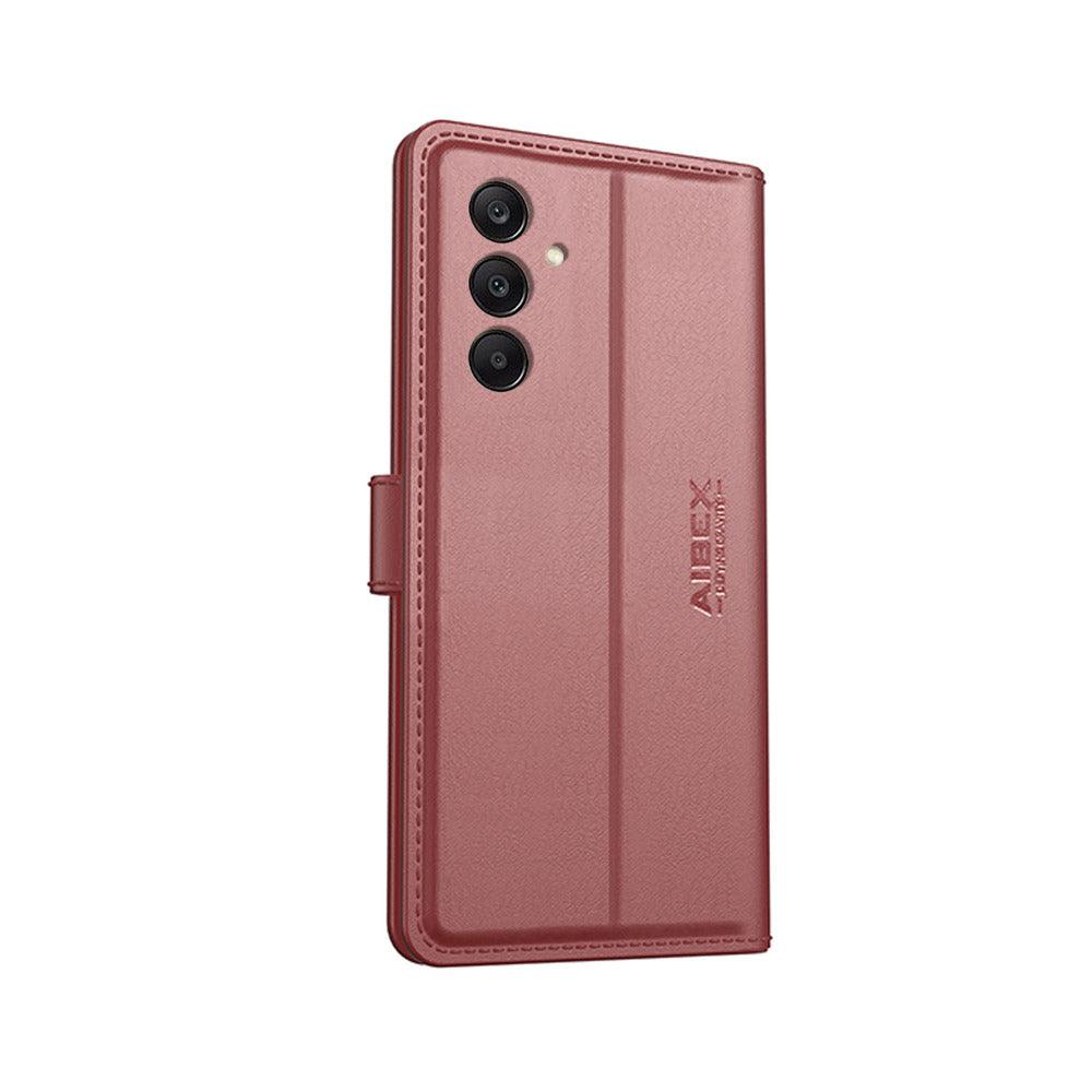 Samsung Galaxy S24 5G Aibex PU Leather Flip Cover Foldable Stand & Pocket Magnetic Closure - Aibex